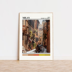 Milan Poster, Milan Print, Milan Art, Milan Travel Poster, Milan Wall Decor, Milan Gift, Milan Custom City Print, Italy Poster, Italy Print