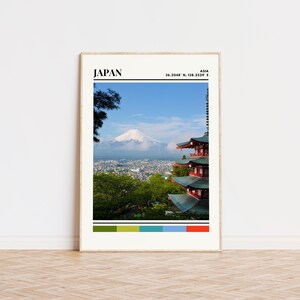 Japan Poster, Japan Print, Japan Art, Japan Travel Poster, Japan Wall Decor, Japan Gift, Japan Custom Travel Print, Japan, Asia