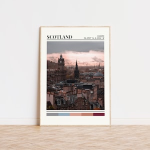 Scotland Poster, Scotland Print, Scotland Art, Scotland Travel Poster, Scotland Wall Decor, Scotland Gift Custom City Print, United Kingdom