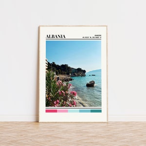 Albania Poster, Albania Print, Albania Art, Albania Travel Poster, Albania Wall Decor, Albania Gift, Albania Custom City Print