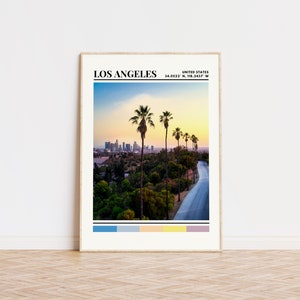 Los Angeles Poster, Los Angeles Print, Los Angeles Art, Los Angeles Travel Poster, Los Angeles Wall Decor, Los Angeles Custom City Gift