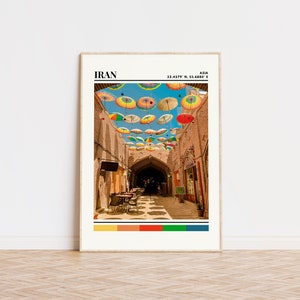 Cartel de Irán, Impresión de Irán, Arte de Irán, Cartel de viaje de Irán, Decoración de la pared de Irán, Decoración del hogar de Irán, Impresión de viaje personalizada de regalo de Irán, Presente de Irán