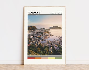 Norway Poster, Norway Print, Norway Art, Norway Travel Poster, Norway Wall Decor, Norway Gift, Norway Custom Travel Print, Norway, Europe