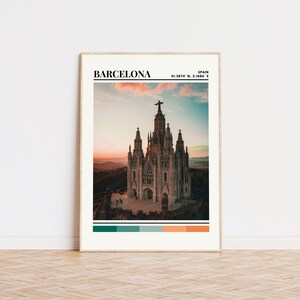 Barcelona Poster, Barcelona Print, Barcelona Art, Barcelona Travel Poster, Barcelona Wanddekor, Barcelona Geschenk, Custom City Print, Spanien