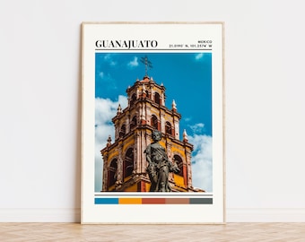 Guanajuato Poster, Guanajuato Print, Guanajuato Art, Guanajuato Travel Poster, Guanajuato Wanddekor, Guanajuato Geschenk Custom City Print
