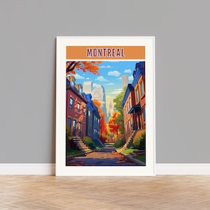 Montreal Travel Poster, Montreal Print, Montreal Wall Art, Montreal Artwork, Montreal Wall Decor, Montreal Gift, Canada Poster