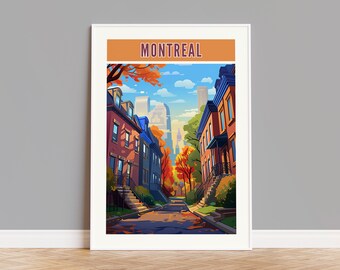Montreal Travel Poster, Montreal Print, Montreal Wall Art, Montreal Artwork, Montreal Wall Decor, Montreal Gift, Canada Poster