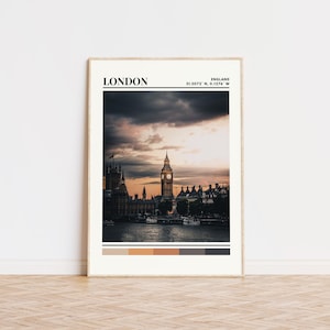 Affiche de Londres, London Print, London Art, London Travel Poster, London Wall Decor, London Gift, London Custom City Print, England Gift