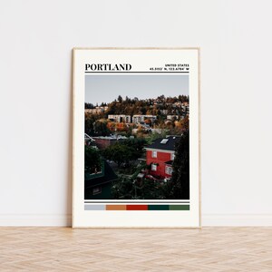 Portland Poster, Portland Print, Portland Art, Portland Travel Poster, Portland Wall Decor, Portland Gift, Custom City Print, Oregon