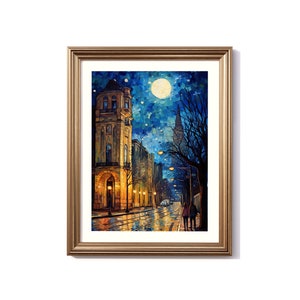 Uruguay Van Gogh-Inspired Digital Painting, Uruguay Travel Print, Uruguay Poster, Uruguay Decor, Uruguay Van Gogh Style Art