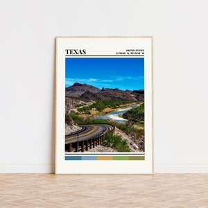 Texas Poster, Texas Print, Texas Art, Texas Travel Poster, Texas Wall Decor, Texas Gift, Texas Custom City Print, Texas Home Decor