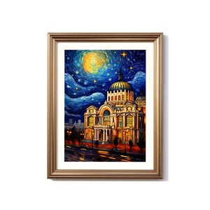 Mexico City Van Gogh-Inspired Digital Painting, Mexico City Travel Print, Mexico City Poster, Mexico City Decor, Mexico City Van Gogh Style