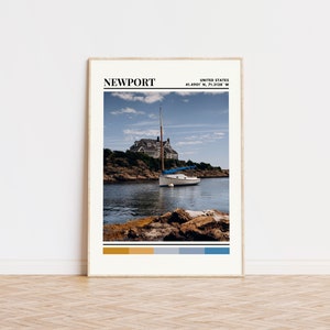 Newport Poster, Newport Print, Newport Art, Newport Wall Decor, Newport Travel Poster, Newport Gift Custom City Print, Rhode Island Print