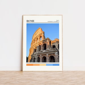 Pôster de Roma, Impressão de Roma, Arte de Roma, Pôster de viagens de Roma, Decoração de parede de Roma, Presente de Roma, Impressão personalizada da cidade de Roma, Pôster da Itália, Impressão da Itália, Lácio