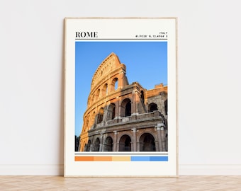 Rome Poster, Rome Print, Rome Art, Rome Travel Poster, Rome Wall Decor, Rome Gift, Rome Custom City Print, Italy Poster, Italy Print, Lazio