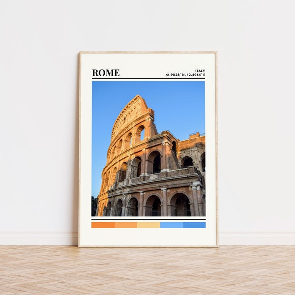 Rome Poster, Rome Print, Rome Art, Rome Travel Poster, Rome Wall Decor, Rome Gift, Rome Custom City Print, Italy Poster, Italy Print, Lazio