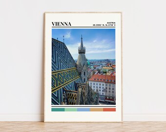 Wien Poster, Wien Print, Wien Kunst, Wien Reise Poster, Wien Wand Dekor, Wien Geschenk, Wien Custom City Print, Österreich
