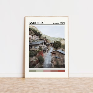 Andorra Poster, Andorra Druck, Andorra Kunst, Andorra Reise Poster, Andorra Wand Dekor, Andorra Geschenk Custom City Print, Andorra, Europa