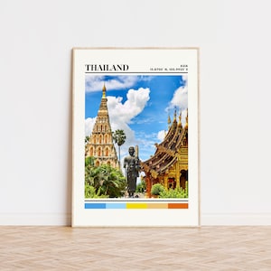 Thailand Print, Thailand Poster, Thailand Wall Art, Thailand Travel Poster, Thailand Decor, Thailand Gift, Thailand Customized Map Print