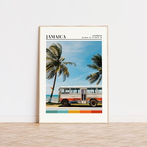 Jamaica Poster, Jamaica Print, Jamaica Art, Jamaica Travel Poster, Jamaica Wall Decor, Jamaica Gift, Jamaica Custom City Print, Jamaica
