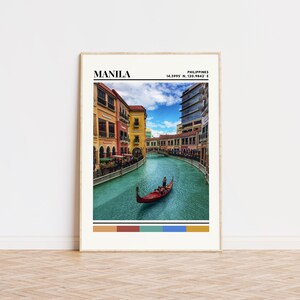 Manila Poster, Manila Print, Manila Art, Manila Travel Poster, Manila Wall Decor, Manila Gift, Manila Custom City Print, Philippines