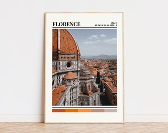 Plakat Florencja, Druk Florencja, Sztuka Florencji, Plakat Podróży Florencji, Dekoracja Ścienna Florencja, Prezent Florencja, Niestandardowy Wydruk Miasta Florencja, Włochy