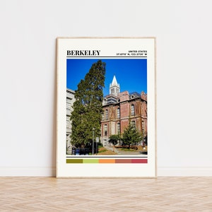 Berkeley Poster, Berkeley Print, Berkeley Art, Berkeley Travel Poster, Berkeley Wall Decor, Berkeley Custom City Print, Berkeley Gift