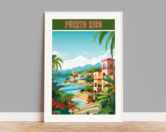 Porto Rico Reise Poster, Drucke von Porto Rico, Wandkunst von Porto Rico, Kunst von Porto Rico, Geschenk von San Juan