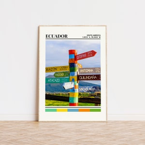 Ecuador Poster, Ecuador Print, Ecuador Art, Ecuador Travel Poster, Ecuador Wall Decor, Ecuador Gift, Ecuador Custom City Print, Ecuador
