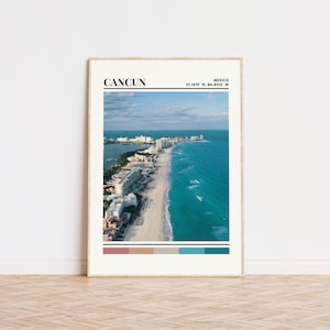 Cancun Print, Cancun Poster, Cancun Art, Cancun Travel Poster, Cancun Wall Decor, Cancun Gift, Cancun Custom City Print, Mexico Gift, Mexico