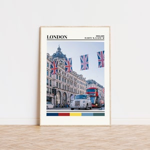 London Poster, London Print, London Art, London Travel Poster, London Wall Decor, London Gift, London Custom City Print, England Gift