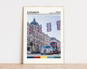 Cartel de Londres, impresión de Londres, arte de Londres, cartel de viaje de Londres, decoración de pared de Londres, regalo de Londres, impresión de ciudad personalizada de Londres, regalo de Inglaterra