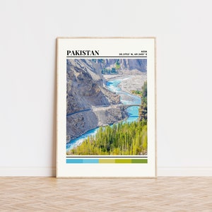Pakistan Poster, Pakistan Print, Pakistan Art, Pakistan Travel Poster, Pakistan Wall Decor, Pakistan Gift, Pakistan Custom Travel Asia