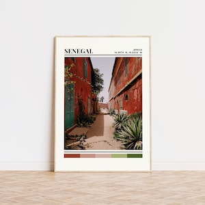 Senegal Poster, Senegal Print, Senegal Art, Senegal Travel Poster, Senegal Wall Decor, Senegal Gift, Senegal Custom City Print, Senegal