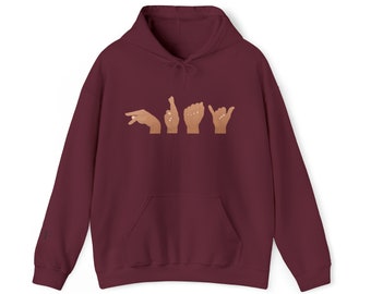 ASL Pray Hoodie Christian ASL Hoodie Faith Sweatshirt Sign Language Hoodie ASL Gift