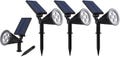 Warm White Solar Spot Lights: 200 Lumen, Adjustable Panel, 10-Hour Runtime