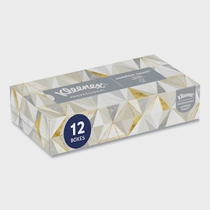White Facial Tissue for Business, 2-Ply, 125 Sheets/Box, 12 Boxes/Carton