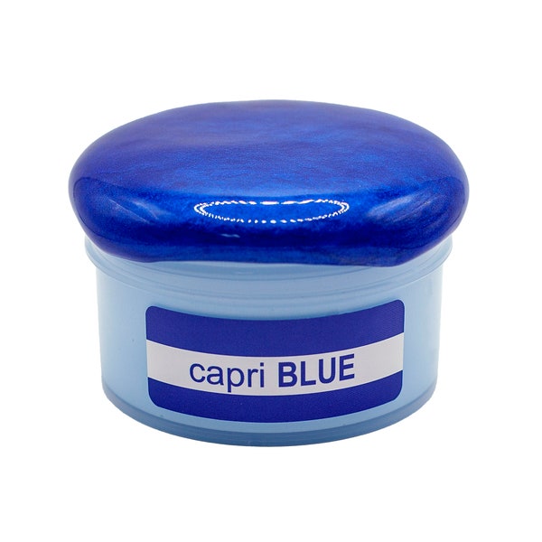 Capri Blue, Volcano candle inspired slime, thick and glossy slime, metallic coated clear slime, smells like a Capri Blue volcano candle