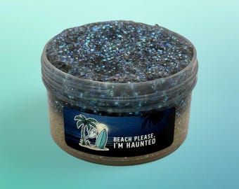 Beach please, I'm haunted, summerween sand x bubble sequin slime, kayali inspired scent