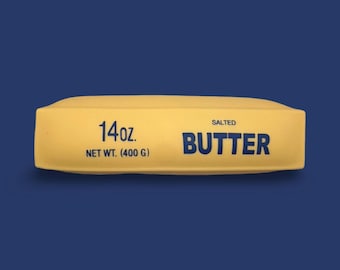 Jumbo viral butter squishy, flour dough squishy, 9+ inches long!
