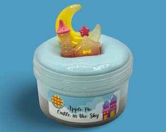 Apple Pie slime, pumice and woodglue slime, castle in the sky charm