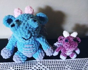 Crochet Dragon Plushie: Handmade Amigurumi Stuffed Animal
