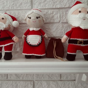 Mr. and Mrs. Santa Claus Crochet Dolls, Amigurumi Toys, Amigurumi Santa Claus, Handmade Stuffed Doll, Christmas Gift, Heirloom Gift