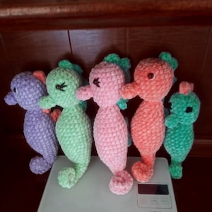 Caballito de mar a crochet, Caballito de mar amigurumi, Caballito de mar de peluche suave para bebé, Lindos animales de peluche para bebé, Juguete de regalo
