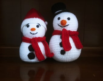Padrão de amigurumi de boneco de neve de crochê (download em PDF)