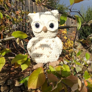 MADE TO ORDER: Handmade gift Plush Owl, Crochet Owl baby gift, Safari animals Owl amigurumi.