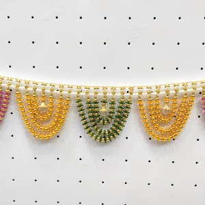 Multi color Pearl Combination of Modern and Traditional Toran for Door and Home Decor,  For Festivals and any kind of celebrations, 36&#39; inch
