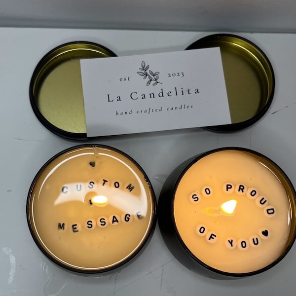 Hidden message candles