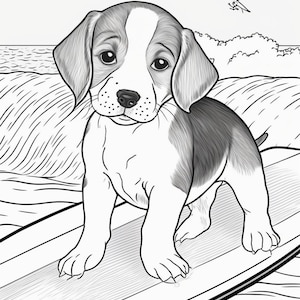 Puppy Coloring Book Pages for Boys & Girls - Printable Coloring Pages ...
