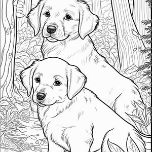 Puppy Coloring Book Pages for Boys & Girls - Printable Coloring Pages ...